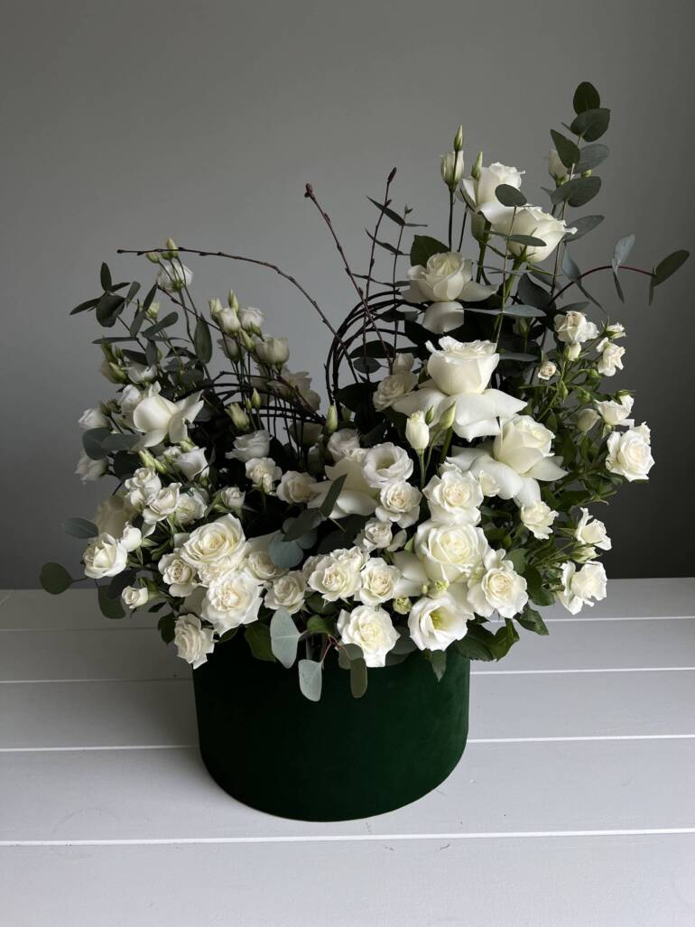 Innocent declaration of love, pure white flowers, with essence of true romance.
