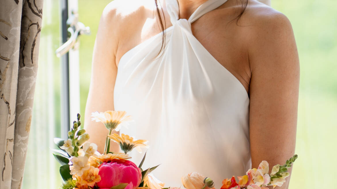 Bright, playful blooms in a bridal bouquet, creating a lively, colorful, and irresistibly fresh summer statement.